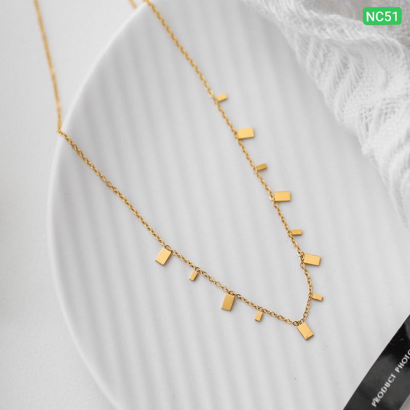Multi Square Necklace 18k Gold Plated