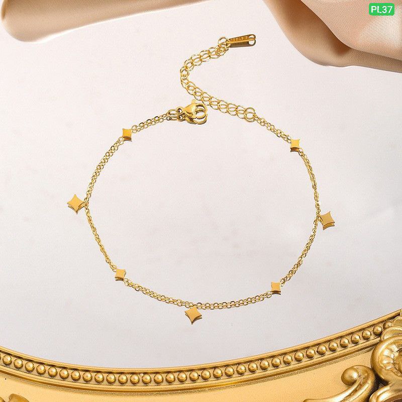 7 Star 18K Gold Polish Anklet Payel