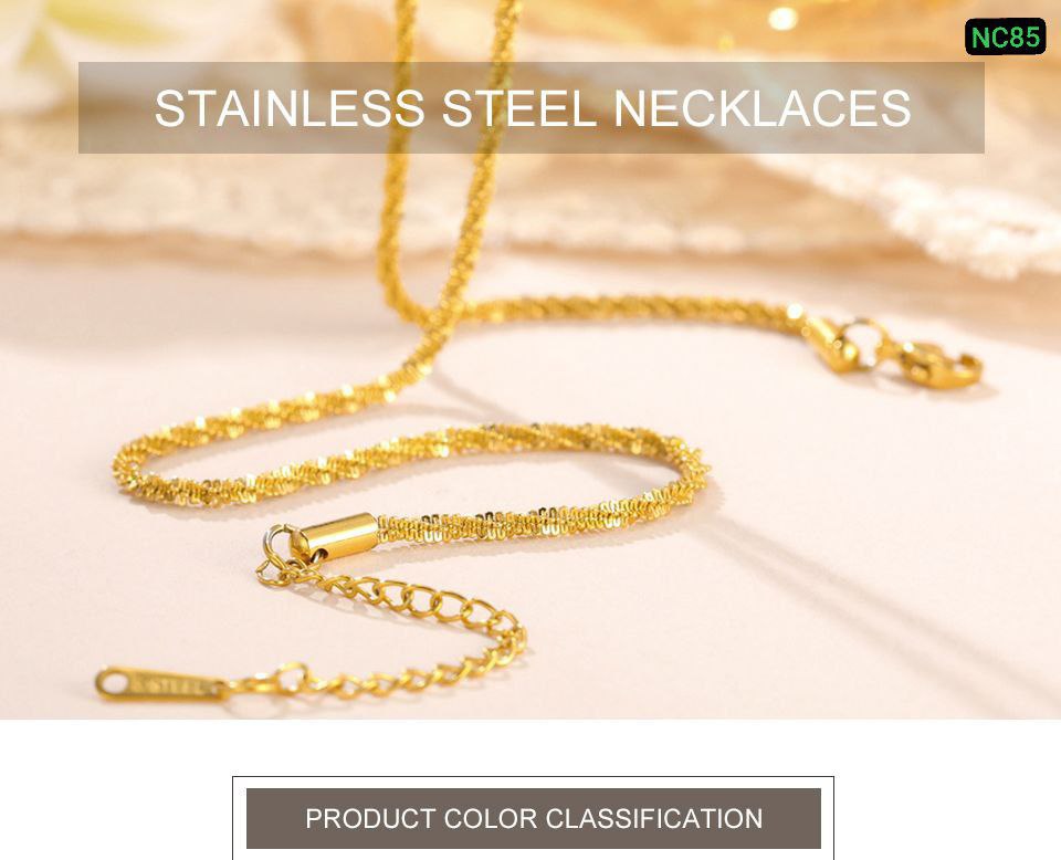 22K Gold Looking Single Chain (22k Gold Polish)