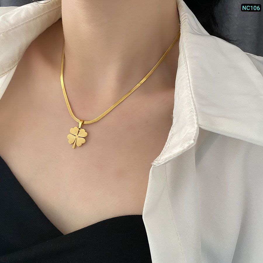 4 Love Thick Chain Necklace 18k Gold Plated