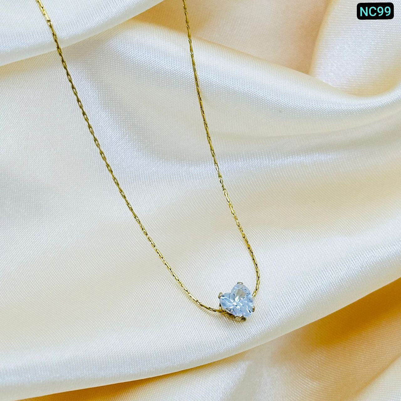 1 Love Stone Stainless Steel Necklace (18k Gold Plated)