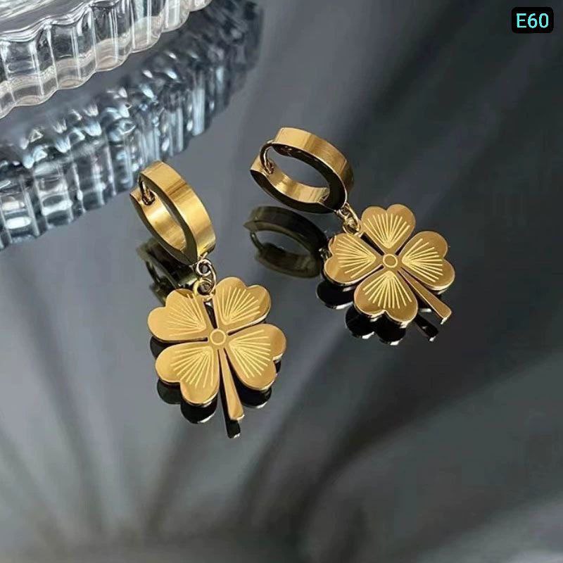 4 Love Earrings 18k Gold Plated
