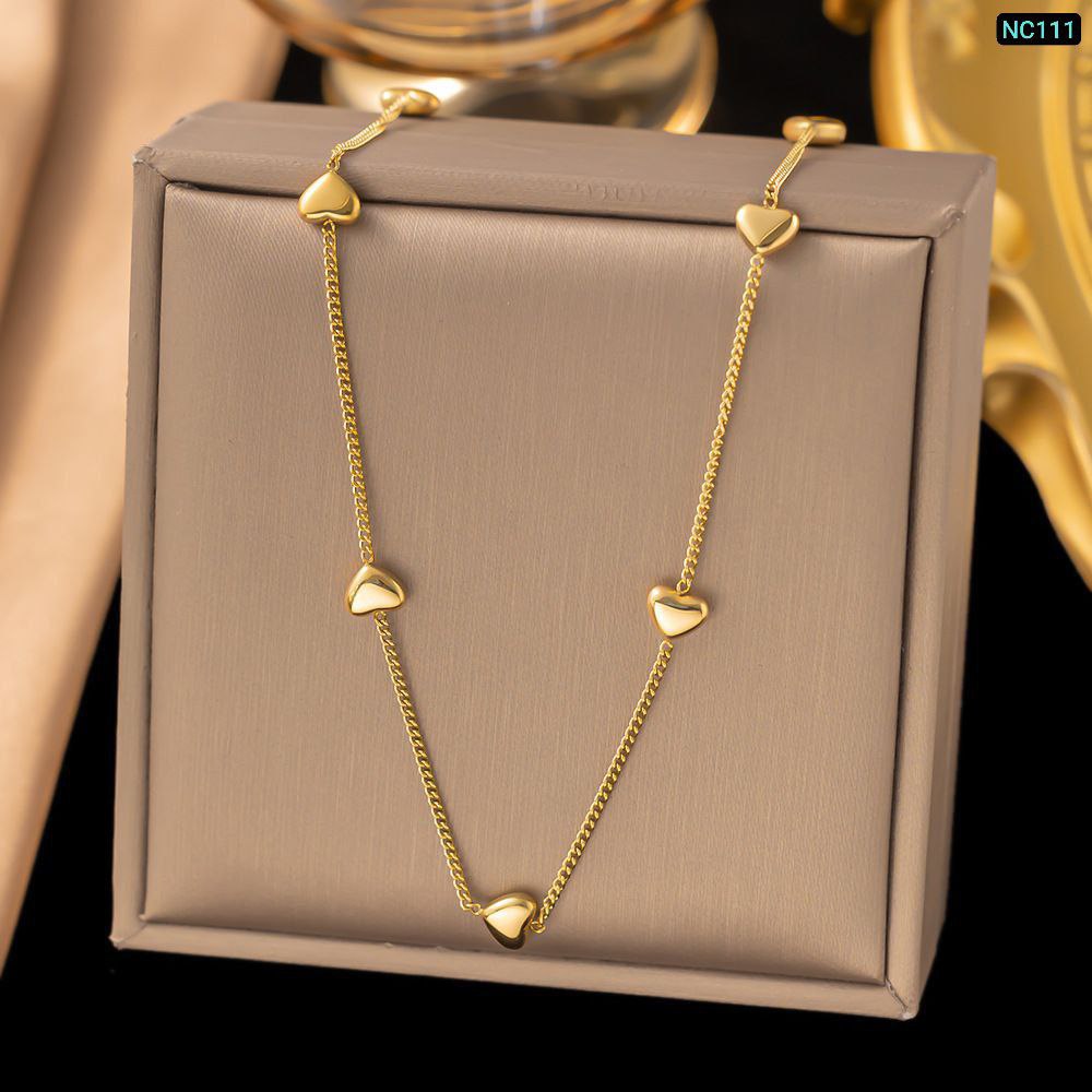 8 Solid Love Necklace 18k Gold Plated
