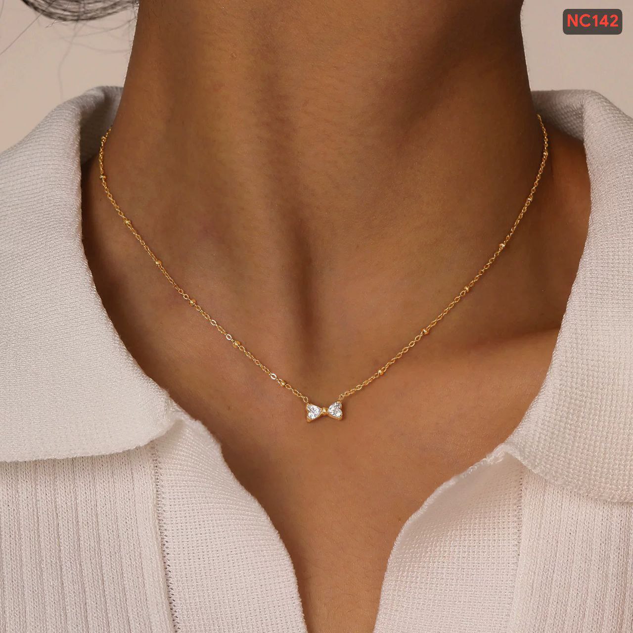 Love Zircon Stone Necklace (18k Gold Plated)