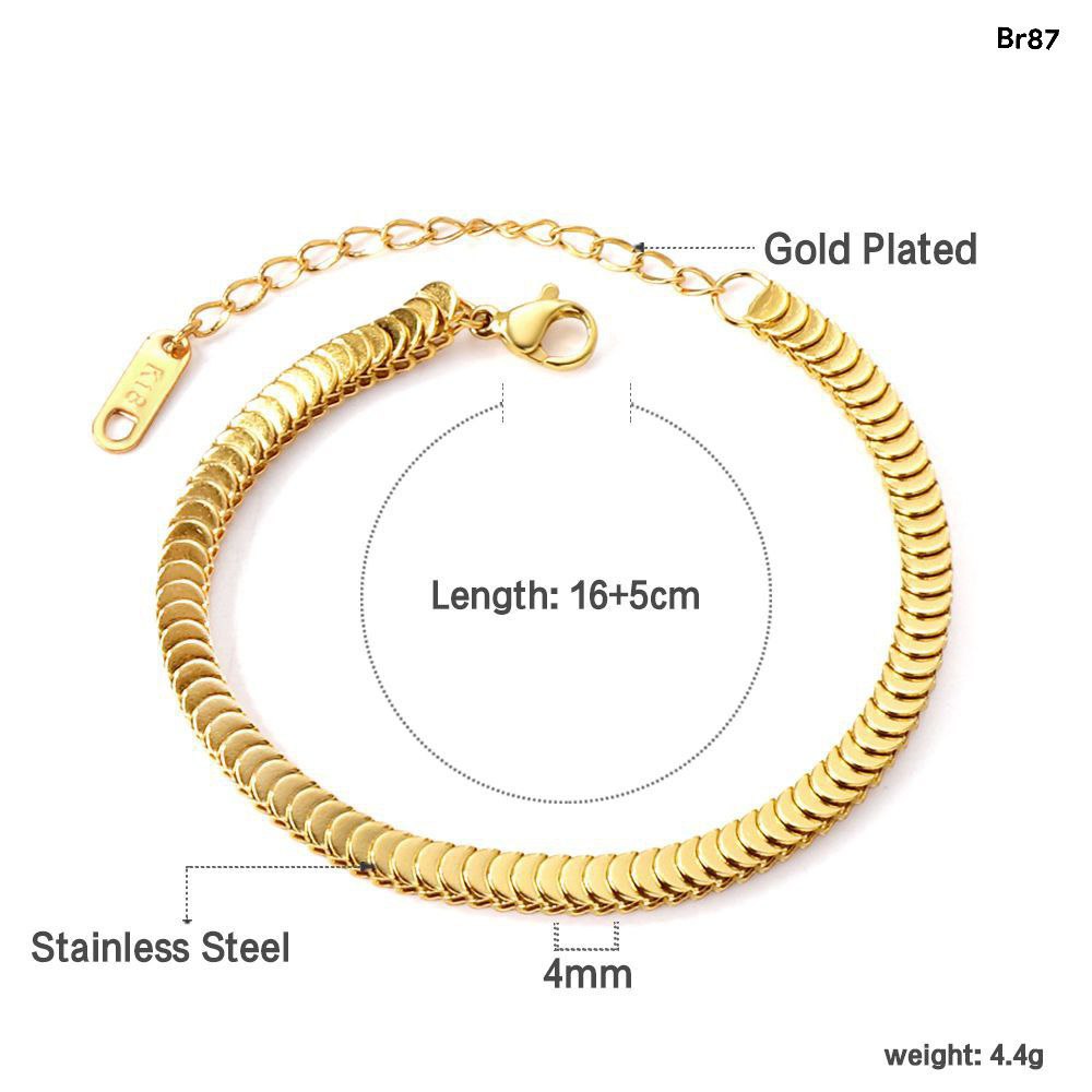 Multi Small Coin Bracelet (18k Gold Plated)