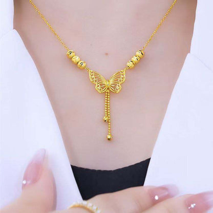 Exquisite and Luxurious New Butterfly Tassel Necklace (18K Gold Plated)