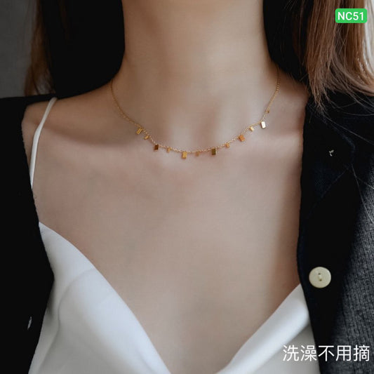 Multi Square Necklace 18k Gold Plated