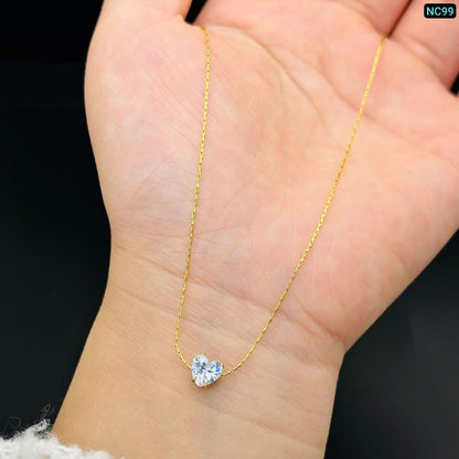1 Love Stone Stainless Steel Necklace (18k Gold Plated)