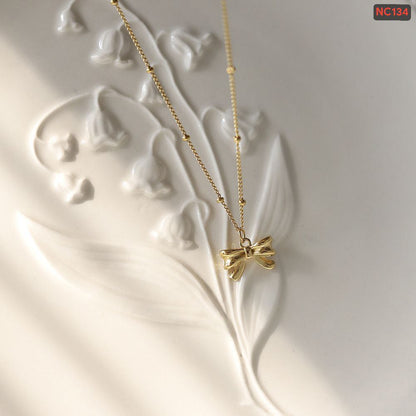 Bow Necklace (18k Gold Plated)