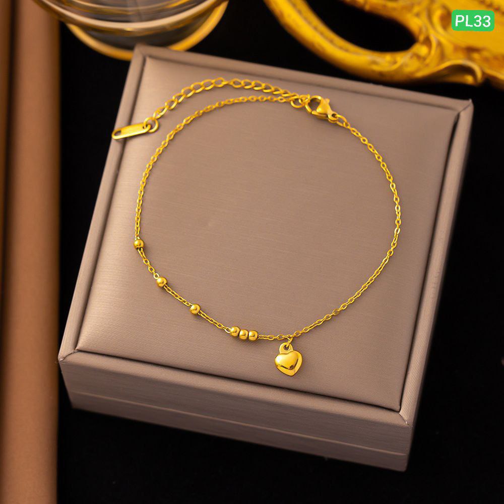 6 Ball 1 Big Love Anklet Payel (18k Gold Plated)