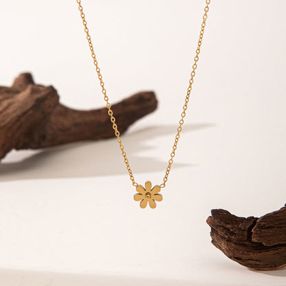 1 Flower Necklace (18k Gold Plated)