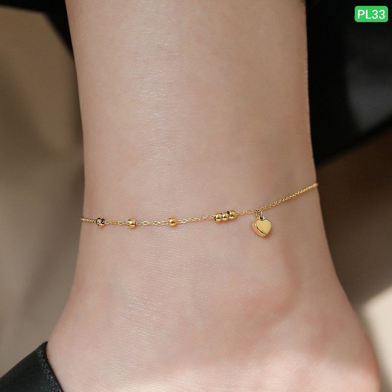 6 Ball 1 Big Love Anklet Payel (18k Gold Plated)