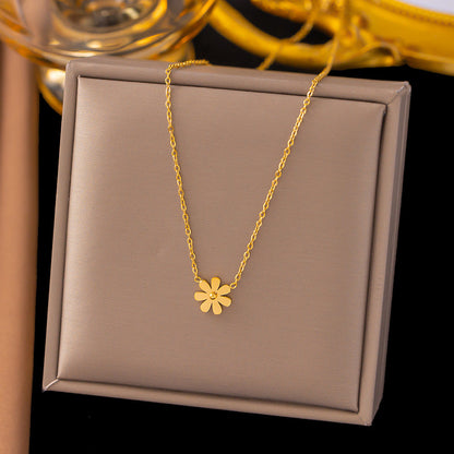 1 Flower Necklace (18k Gold Plated)