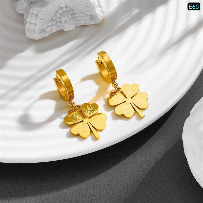 4 Love Earrings 18k Gold Plated