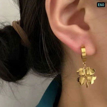 4 Love Earrings 18k Gold Plated