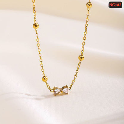 Love Zircon Stone Necklace (18k Gold Plated)