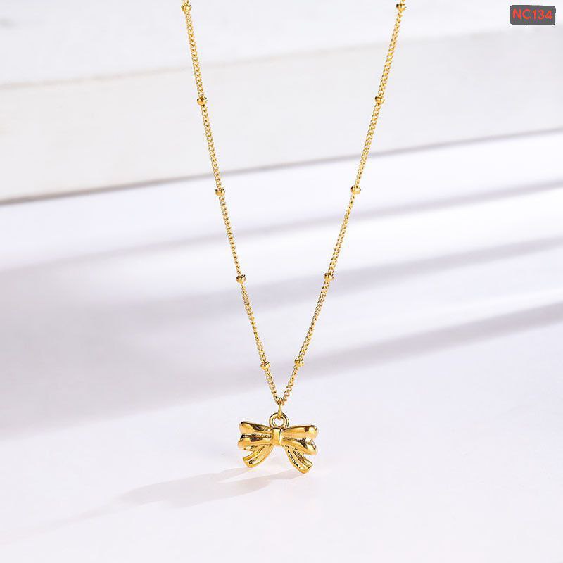 Bow Necklace (18k Gold Plated)