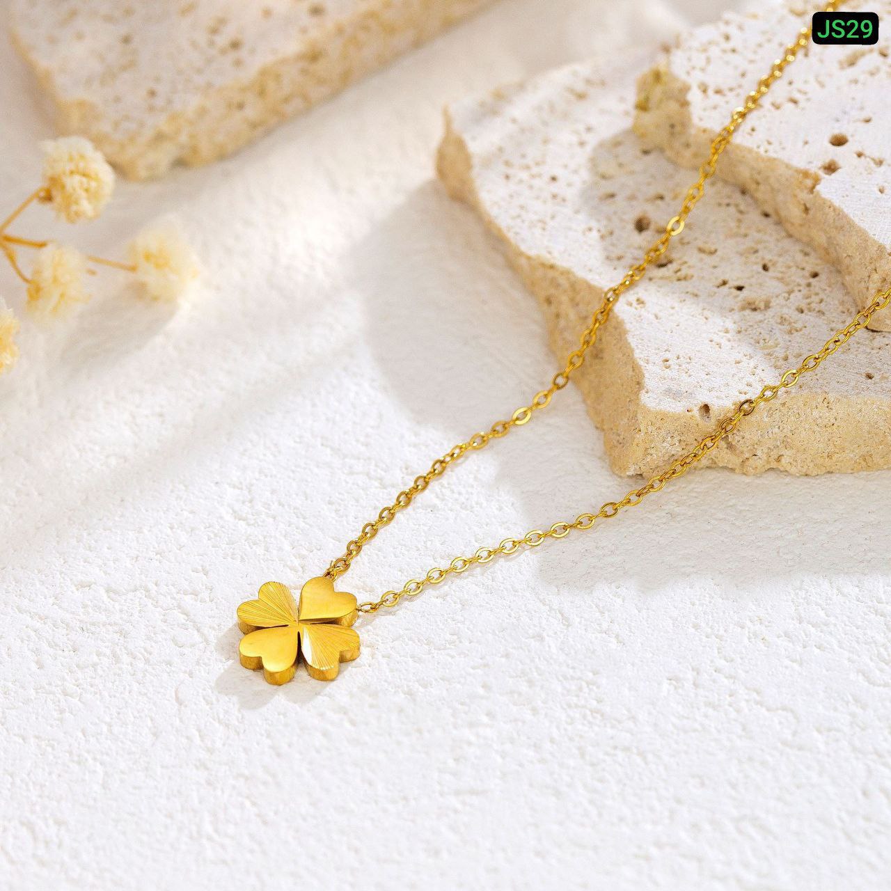 2 web Love 2 plane love jewellery Sets (Necklace & Earrings) (18k Gold Plated)