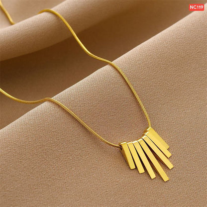 7 Stick 22K Gold Polish Necklace